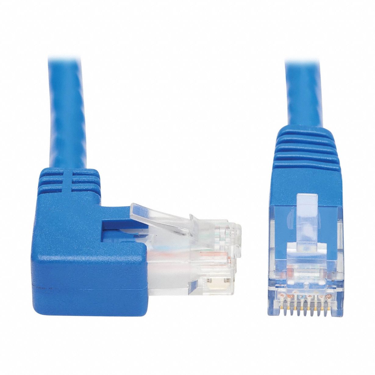 Ethernet Cable: Unshielded, Cat 6, 15 ft Overall Lg, PVC, Round, 24 AWG, Blue, CM