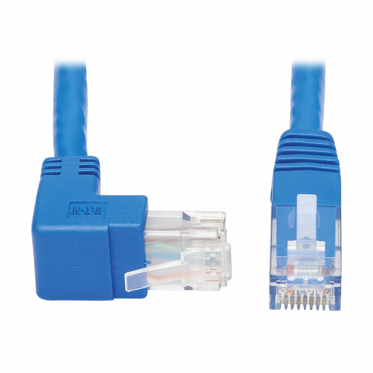 Ethernet Cable: Unshielded, Cat 6, 15 ft Overall Lg, PVC, Round, 24 AWG, Blue, CM