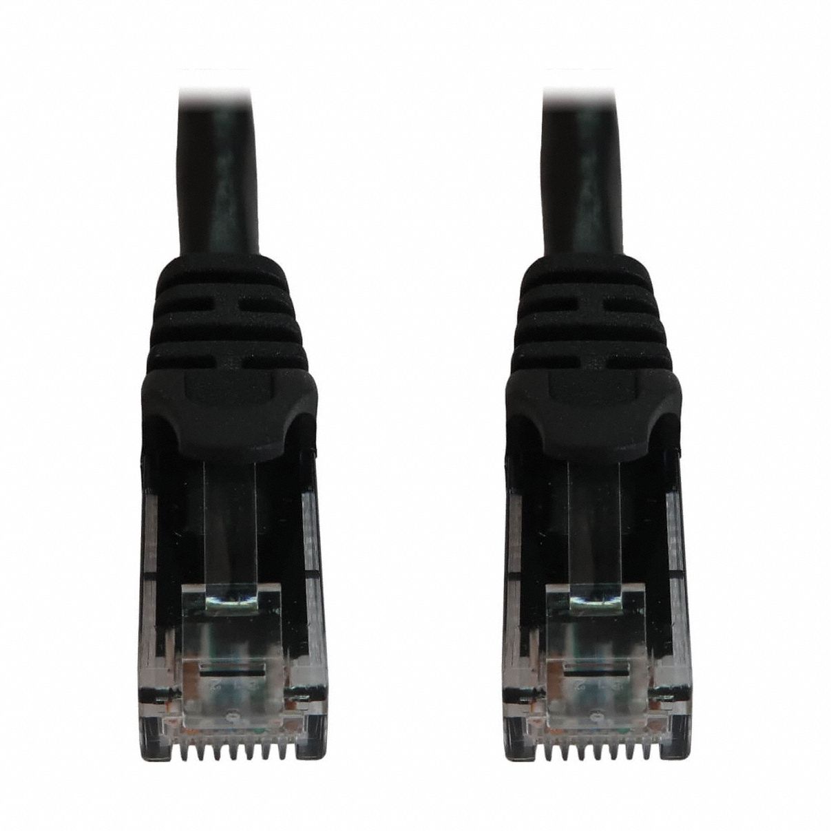 Ethernet Cable: Unshielded, Cat 6A, 0.5 ft Overall Lg, PVC, Round, 24 AWG, Black