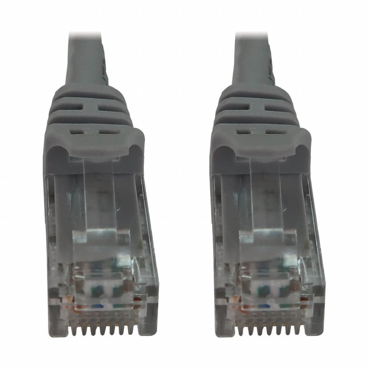 Ethernet Cable: Unshielded, Cat 6A, 7 ft Overall Lg, PVC, Round, 24 AWG, Gray, CM