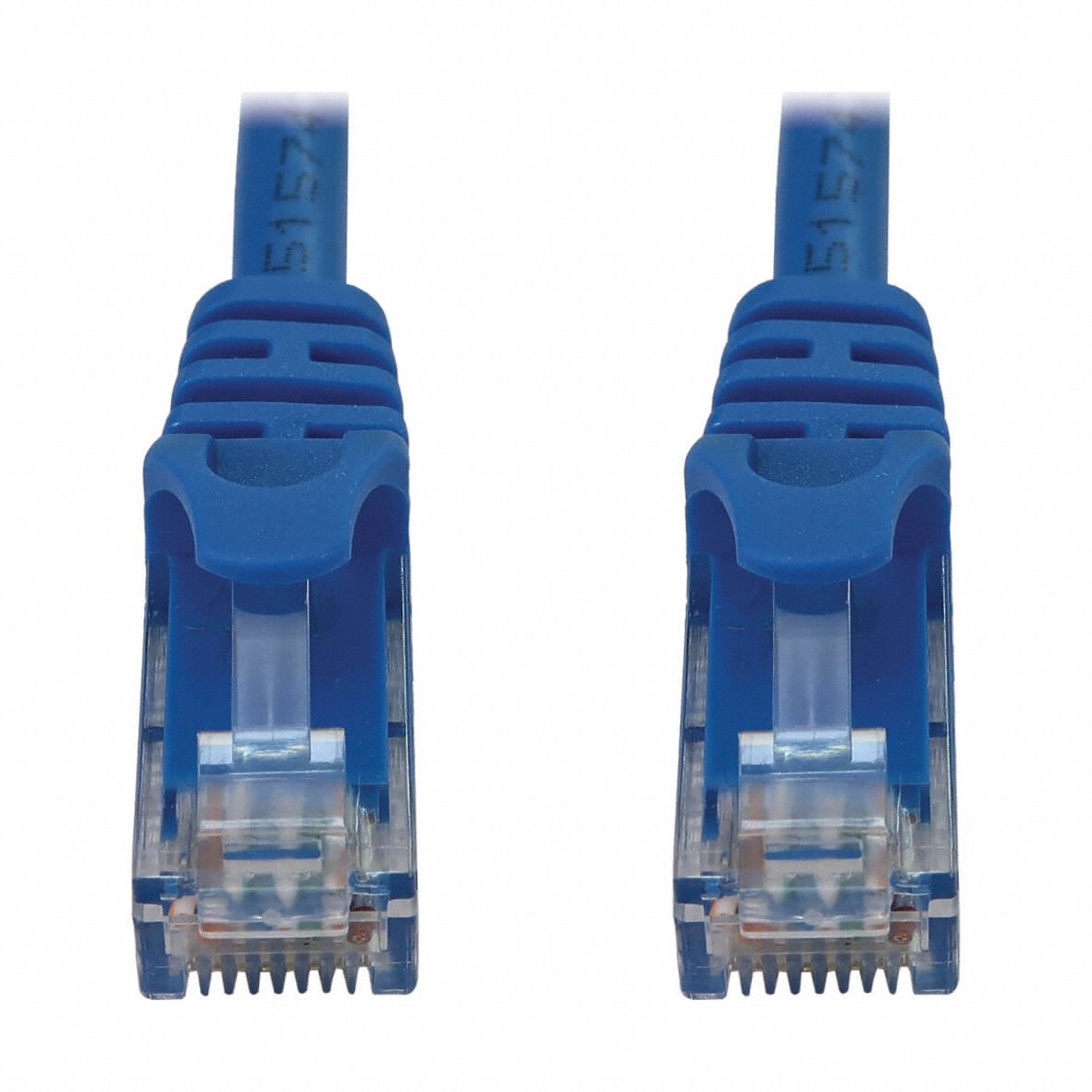 Ethernet Cable: Unshielded, Cat 6A, 3 ft Overall Lg, PVC, Round, 24 AWG, Blue, CM