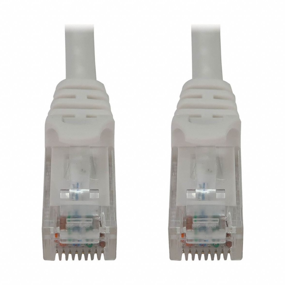 Ethernet Cable: Unshielded, Cat 6A, 6 ft Overall Lg, PVC, Round, 24 AWG, White, CM