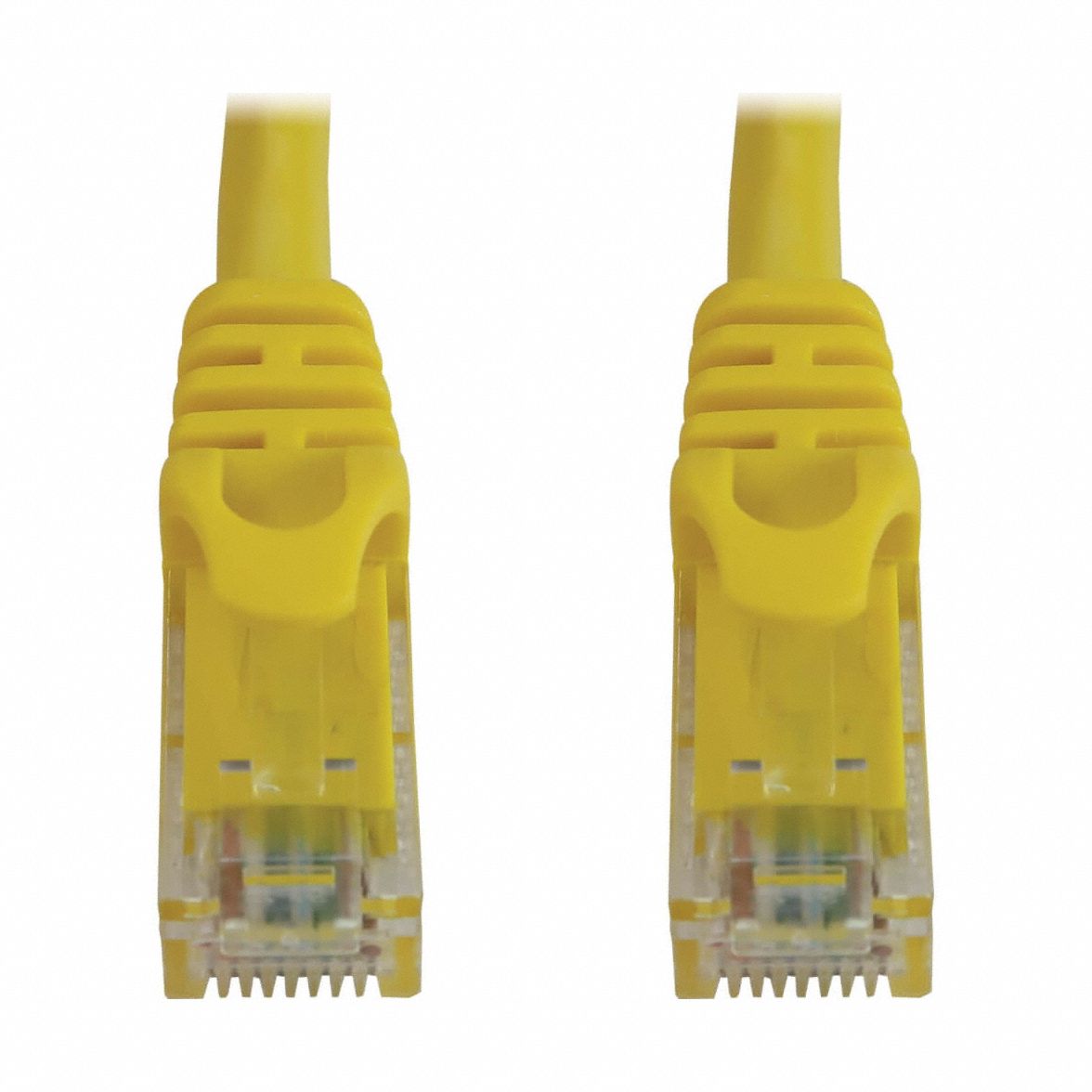 Ethernet Cable: Unshielded, Cat 6A, 3 ft Overall Lg, PVC, Round, 24 AWG, Yellow, CM