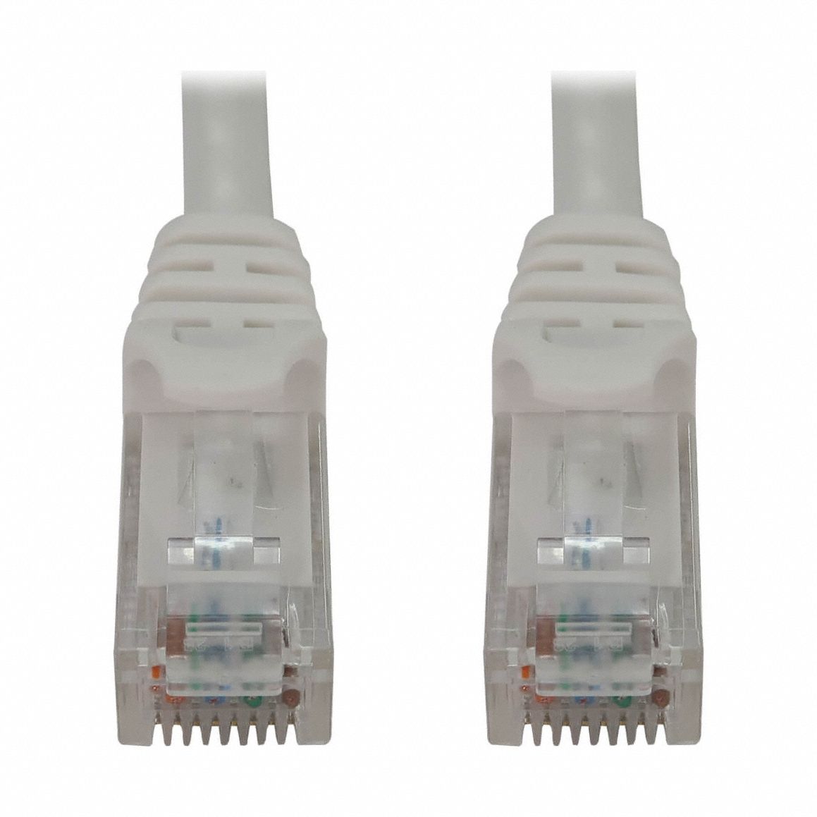 Ethernet Cable: Unshielded, Cat 6A, 25 ft Overall Lg, PVC, Round, 24 AWG, White, CM