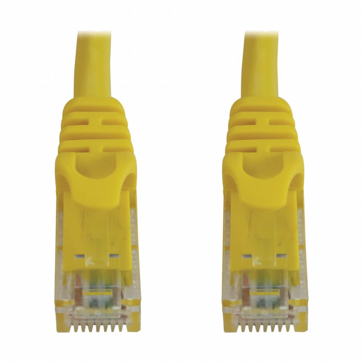 Ethernet Cable: Unshielded, Cat 6A, 50 ft Overall Lg, PVC, Round, 24 AWG, Yellow