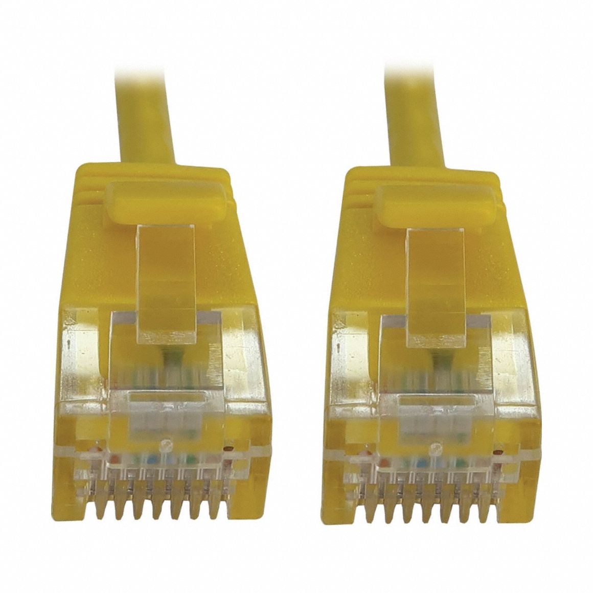 Ethernet Cable: Unshielded, Cat 6A, 20 ft Overall Lg, PVC, Round, 28 AWG, Yellow