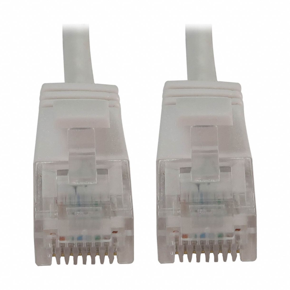 Ethernet Cable: Unshielded, Cat 6A, 0.5 ft Overall Lg, PVC, Round, 28 AWG, White