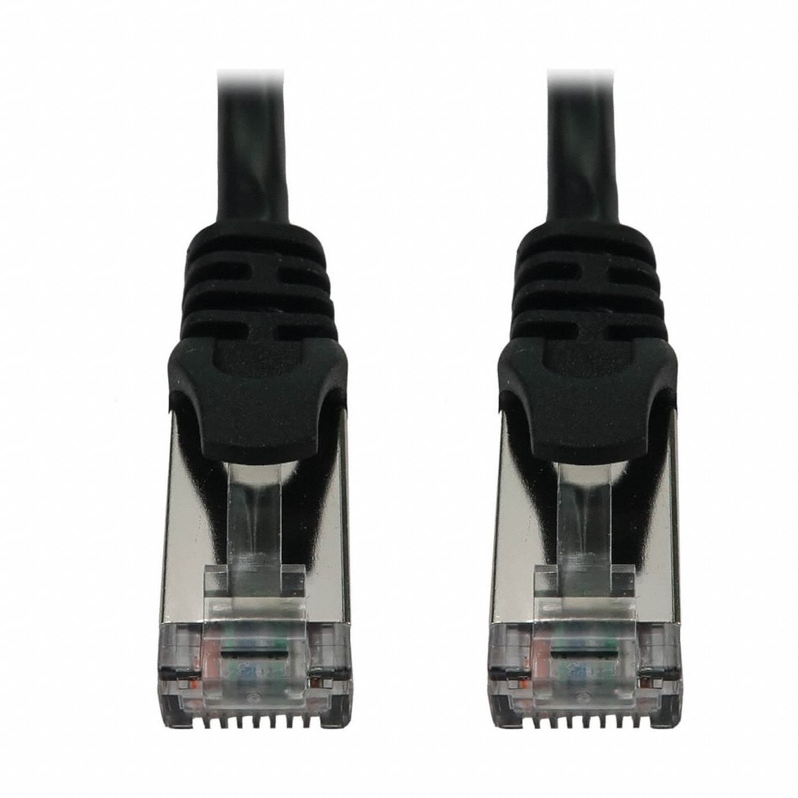 Ethernet Cable: Shielded, Cat 6A, 5 ft Overall Lg, PVC, Round, 28 AWG, Black, CM