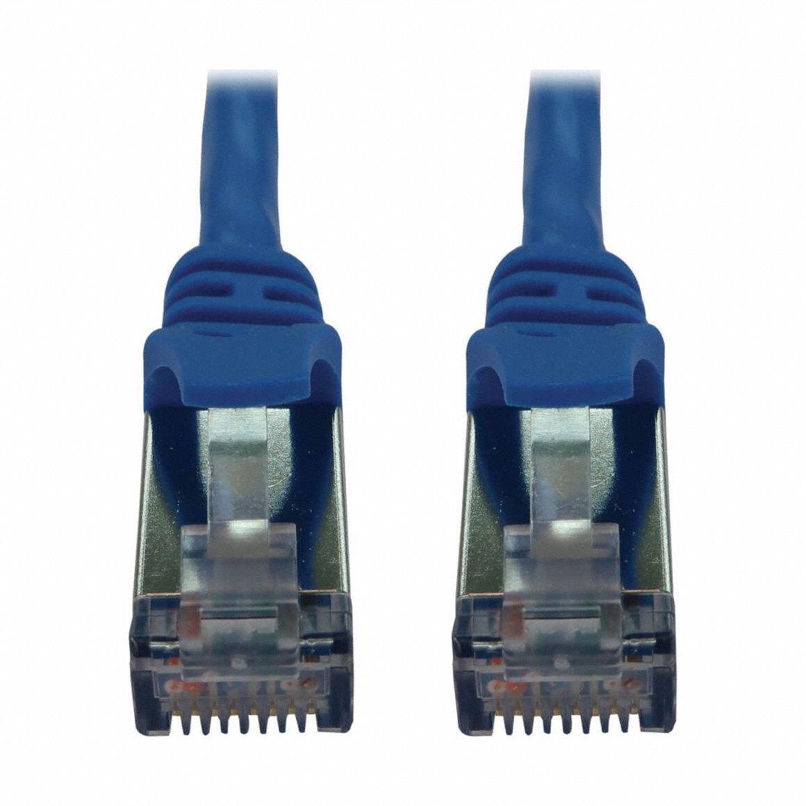 Ethernet Cable: Shielded, Cat 6A, 5 ft Overall Lg, PVC, Round, 28 AWG, Blue, CM