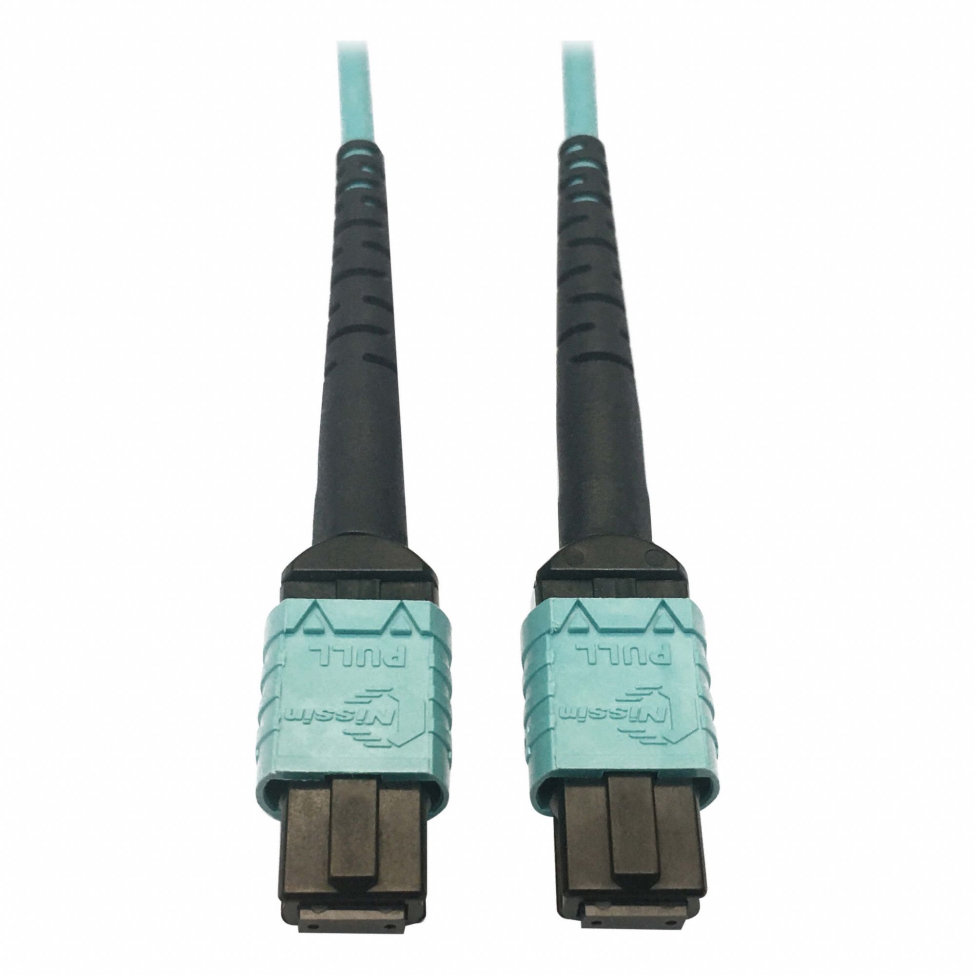 Fiber Cable: (1) 24F MPO/PC Female (Aqua) x (1) 24F MPO/PC Female (Aqua), Method B