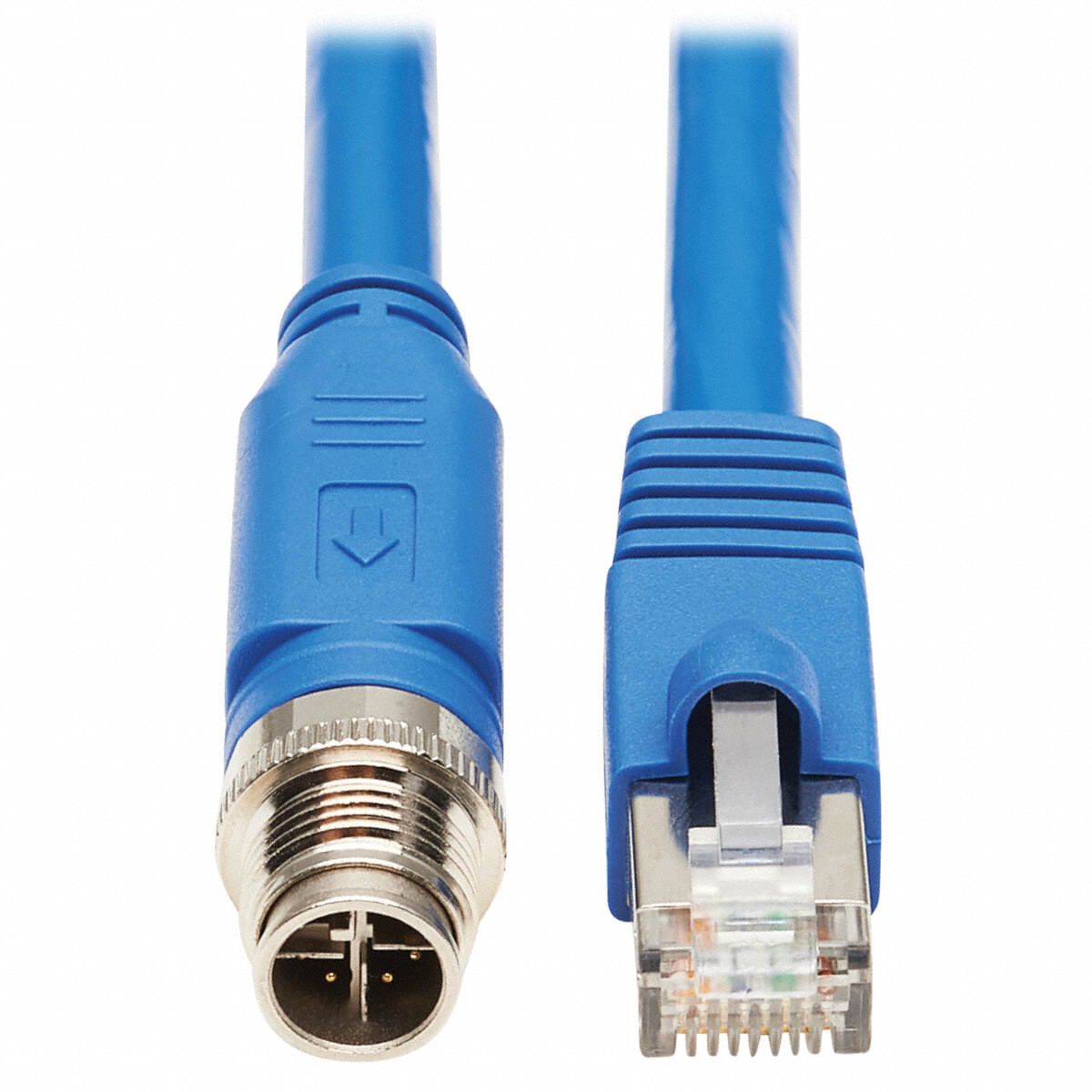 Ethernet Cable: 16.4 ft Lg, X Coding, M12 Male Straight x RJ45 Male Straight, PoE++