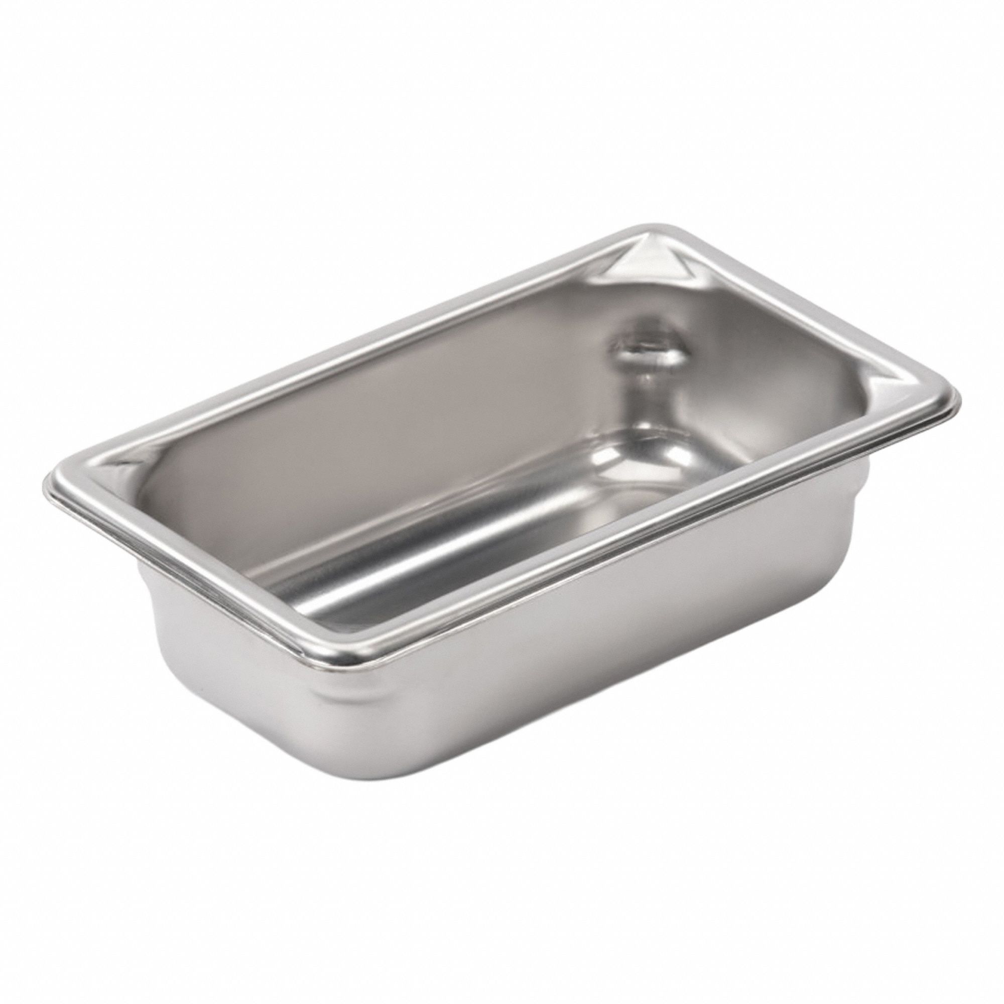 Steam Table Pan: Ninth Size, Rectangular, 22 ga Gauge, 2.7 qt Capacity, NSF Certified