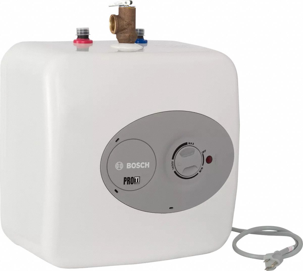 POINT-OF-USE WATER HEATER: 120V AC, 4 GAL, 1,440 W, SINGLE PHASE, 12.25 IN H, 6.8 GPH AT 90 ° F