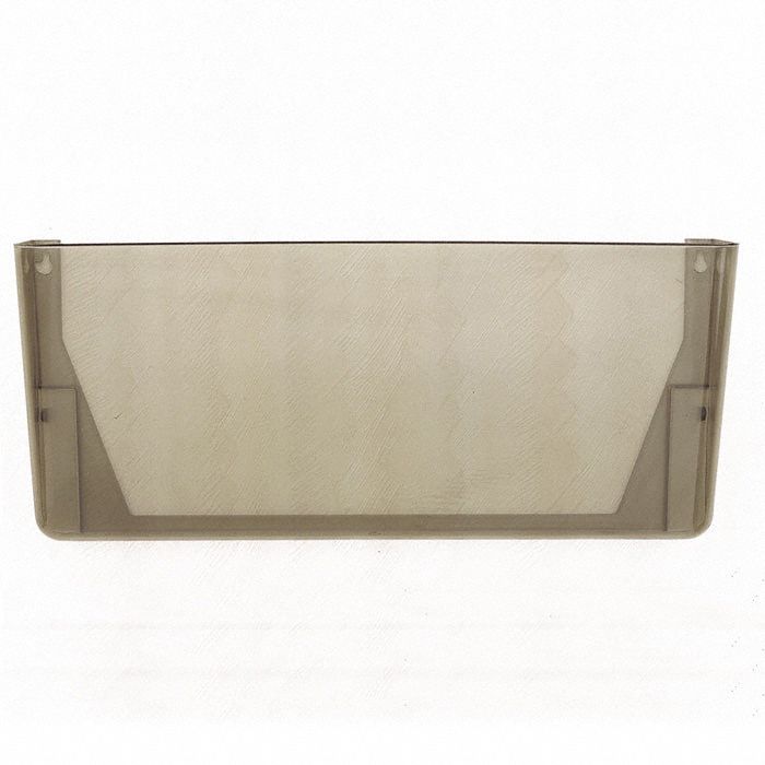 Wall File: 1 Compartments, Plastic, Gray, Hanging, Mounting Hardware Included, Wall File