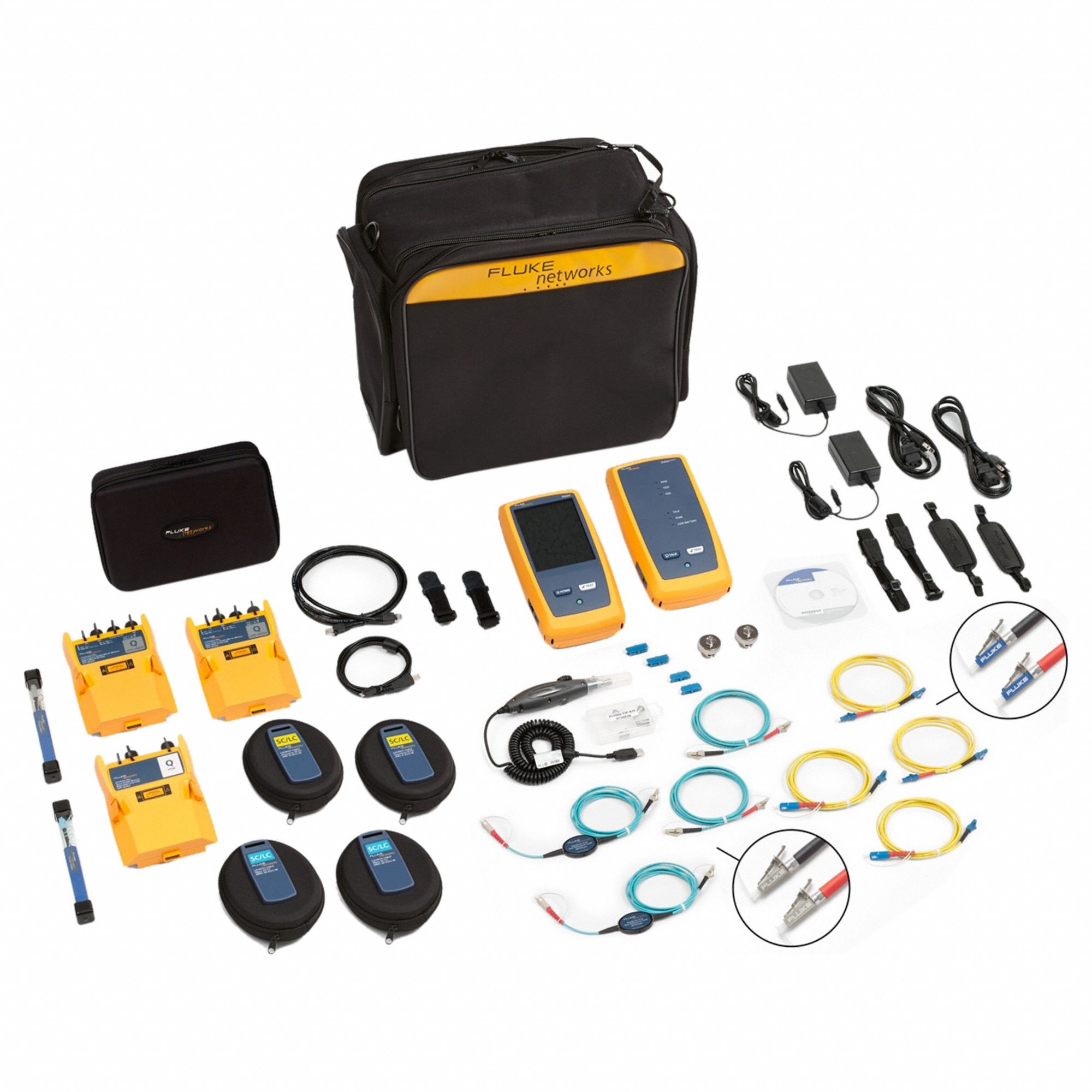 OptiFiber Pro OTDR with CertiFiber Pro Loss Test Set Fiber Optic Cable Testing Kit