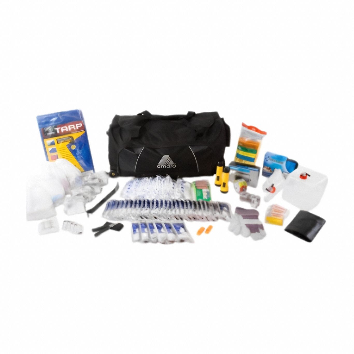 Survival Kit: 399 Components, Duffel Bag, 4 People Served