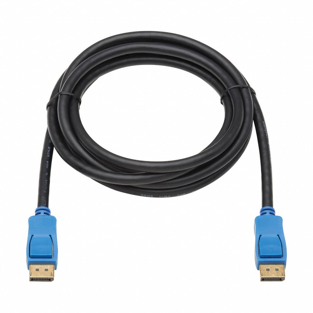 Cable: Display Port Male to Display Port Male Connection, 3 ft Cable Lg, PVC, Black