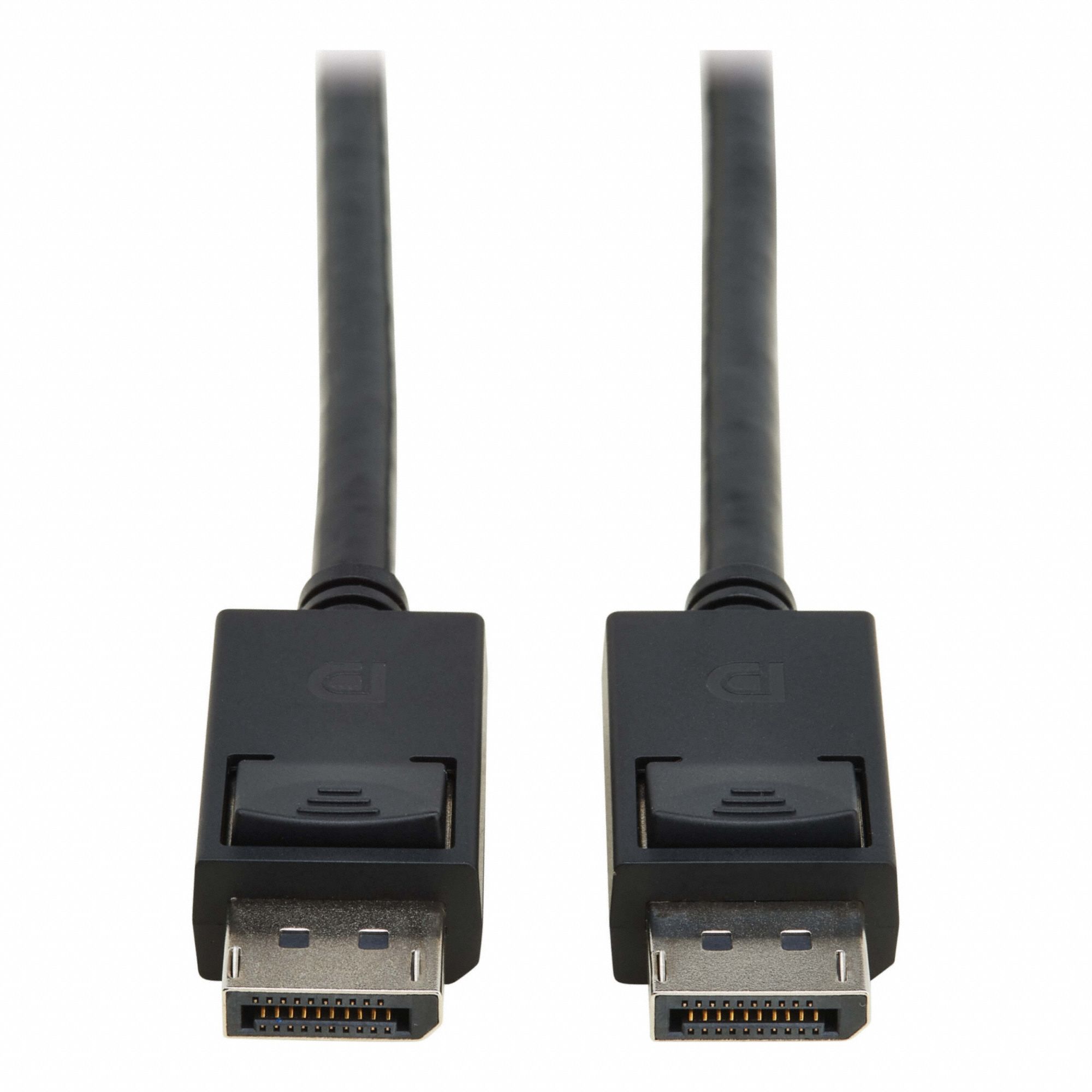 Cable: Display Port Male to Display Port Male Connection, 3 ft Cable Lg, PVC, Black