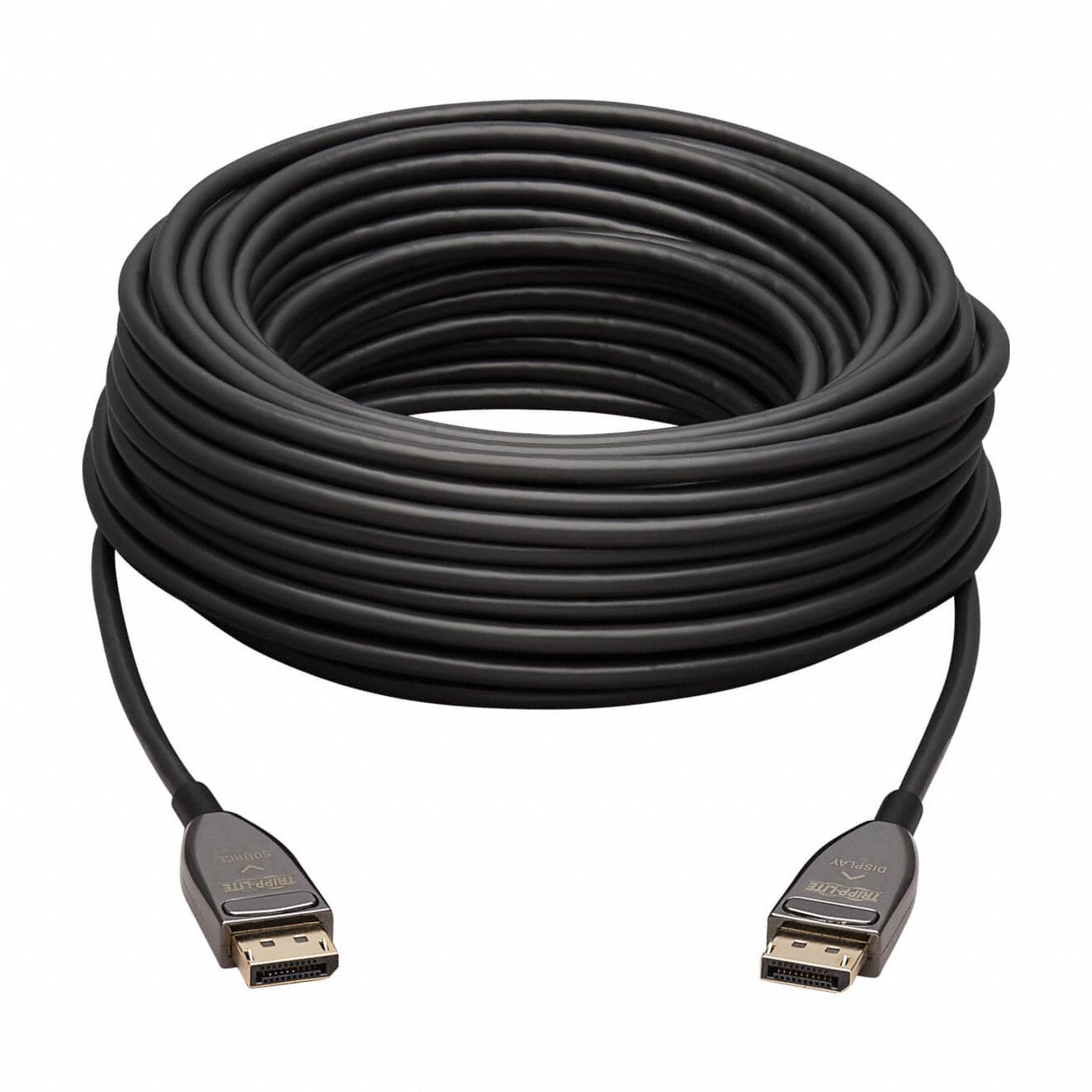 Cable: Display Port Male to Display Port Male Connection, 6 ft Cable Lg, PVC, Black