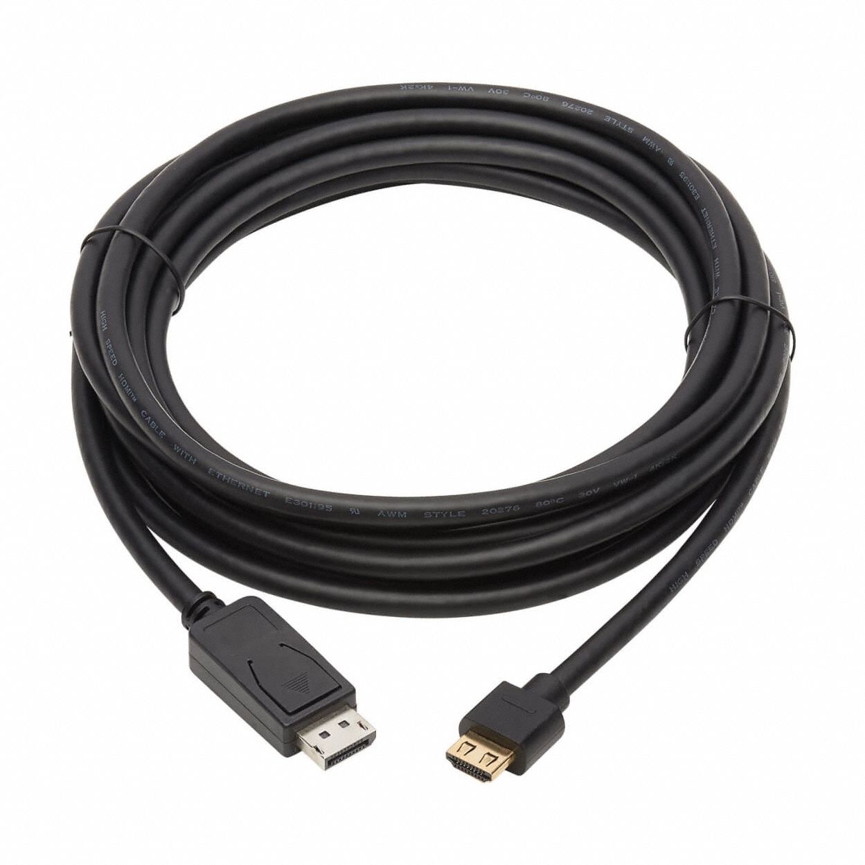 Cable: Display Port Male to HDMI Male - Gripping Connection, 10 ft Cable Lg, PVC