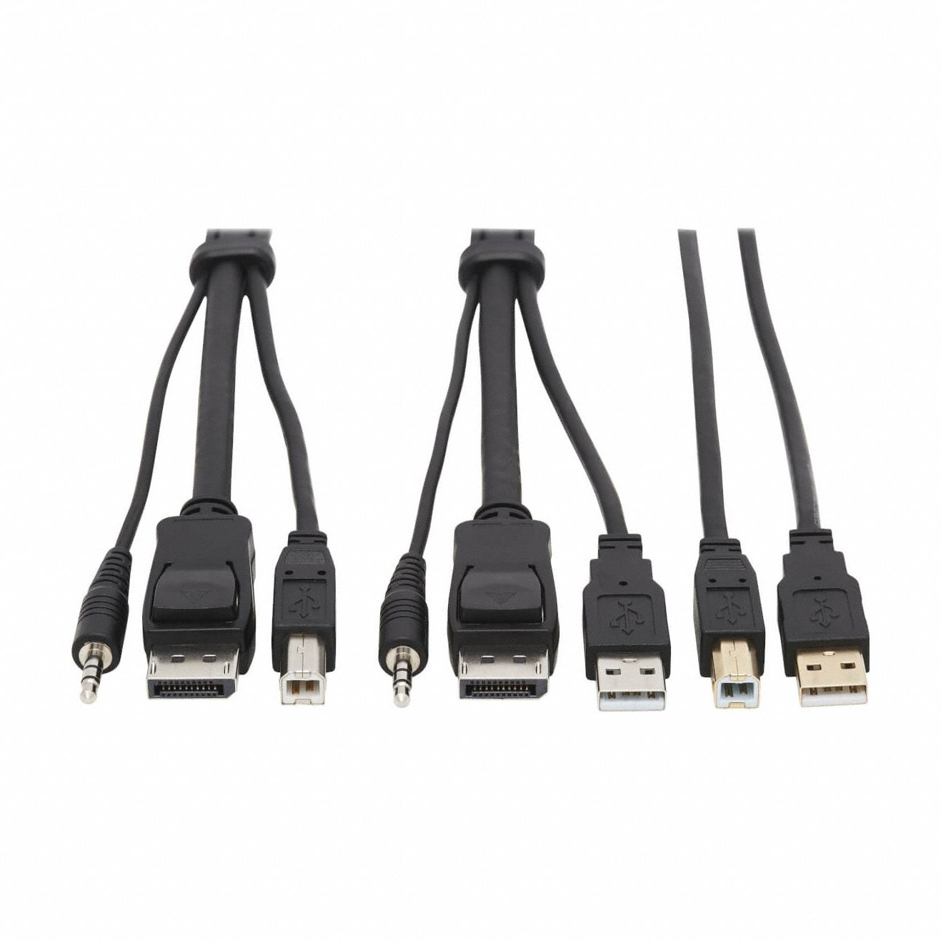 Server Management Cable Kit: Display Port/DVI/Stereo Audio/USB 2.0, 6 ft Lg, Male