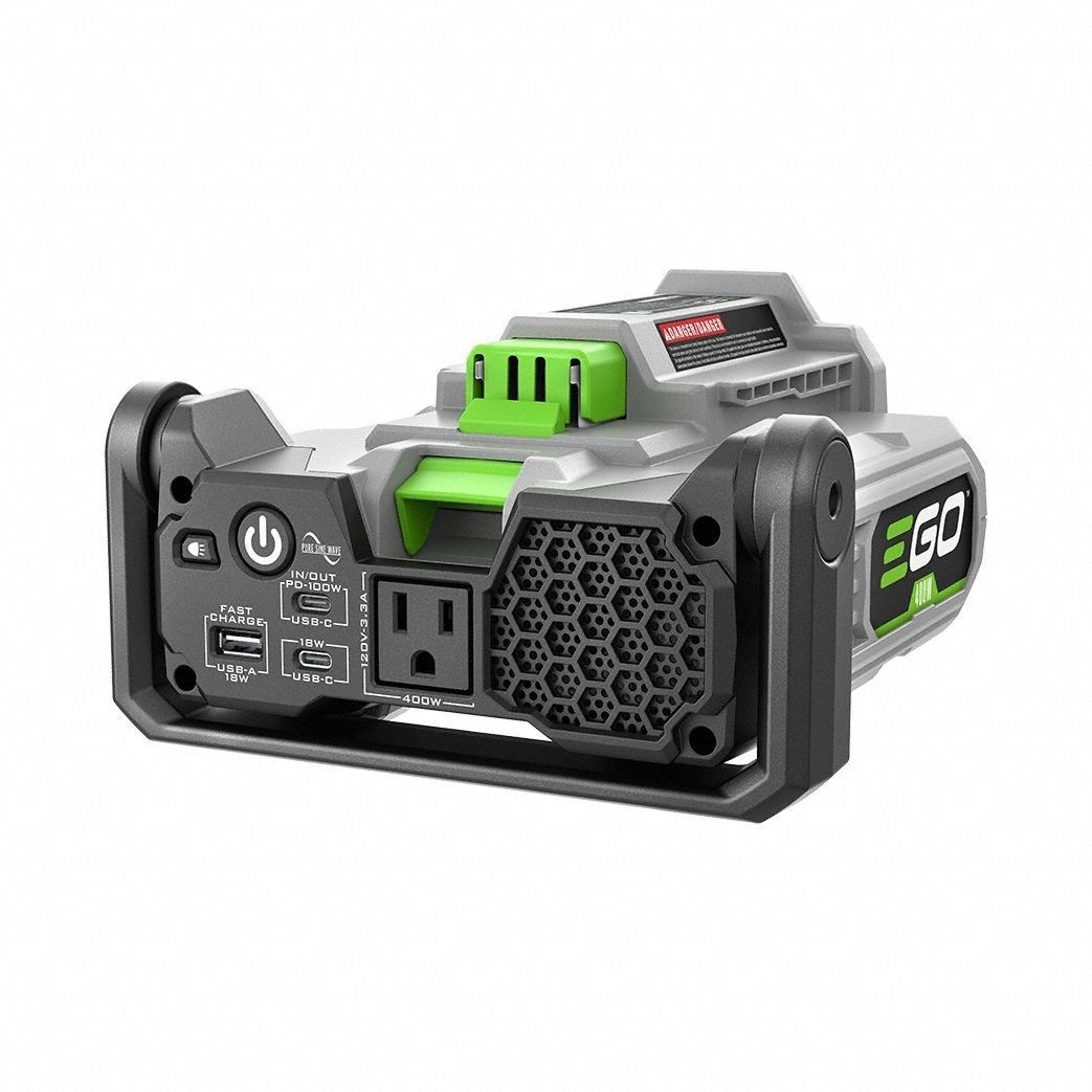 Power Inverter: 120V DC, 3 Ports, EGO POWER+ Batteries