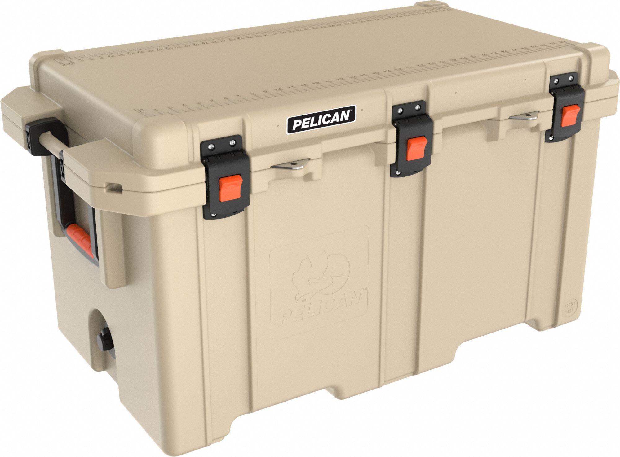 Marine Chest Cooler: Tan, 124 Cans, 150 qt Cooler Capacity, 10 day Ice Retention
