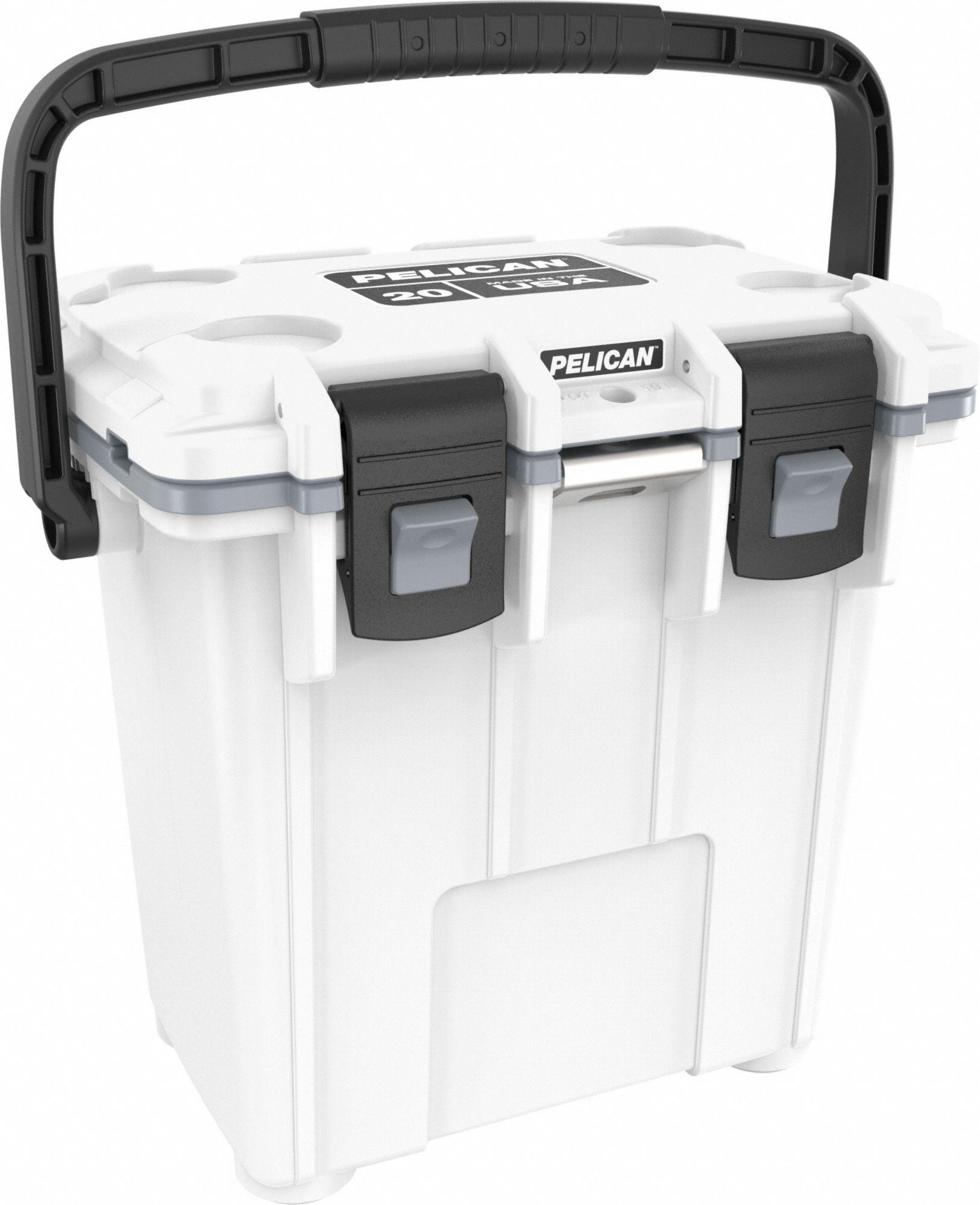 Chest Cooler: Gray/White, 15 Cans, 20 qt Cooler Capacity, 5 day Ice Retention