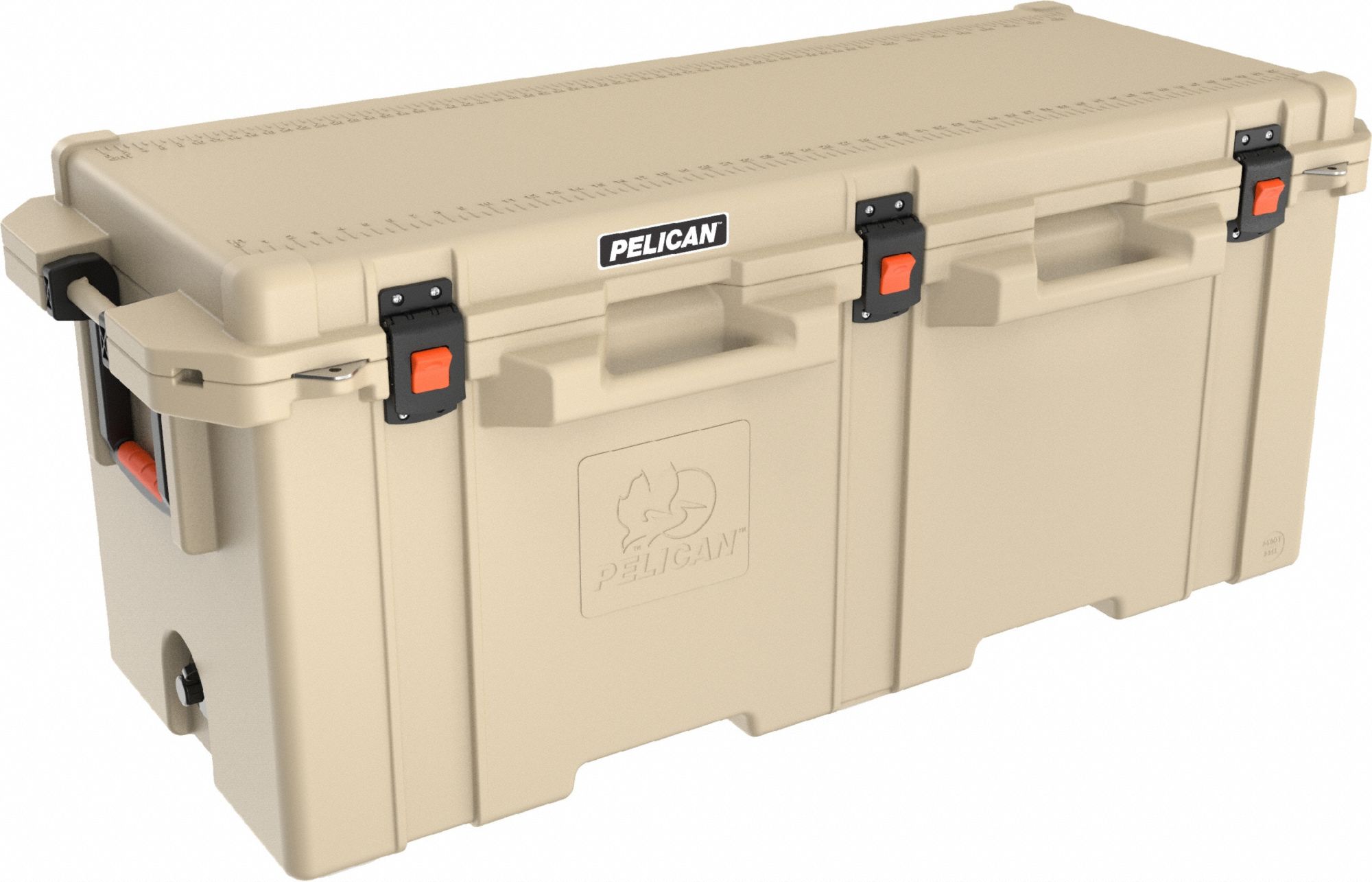 Marine Chest Cooler: Tan, 239 Cans, 250 qt Cooler Capacity, 10 day Ice Retention