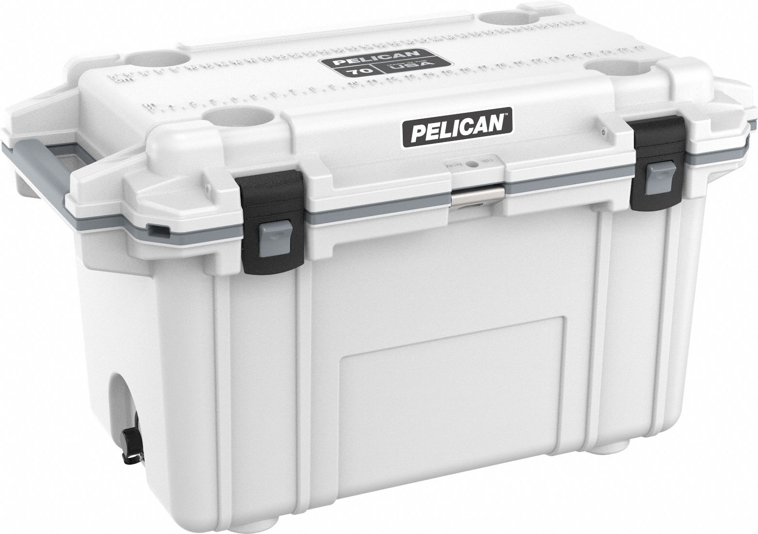 Marine Chest Cooler: Gray/White, 53 Cans, 70 qt Cooler Capacity, 10 day Ice Retention