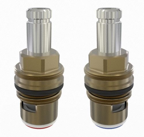 Cartridge: For Sani-Lav Series, Use with Hot/Cold Water, Brass, Brass/Chrome, Ceramic Disc
