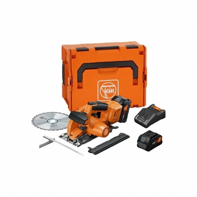 Circular Saw Kit: 6 in Blade Dia., Left/Right, 2 1/4 in Max. Cutting Dp @ 0 Deg., 18 V DC Volt