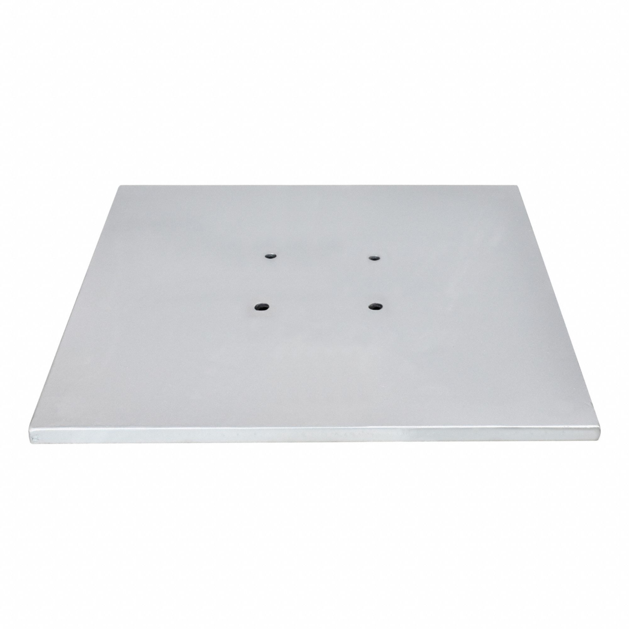 Umbrella Base: Silver, For 1 1/2 in Pole Dia, 70 lb Max Wt, Steel