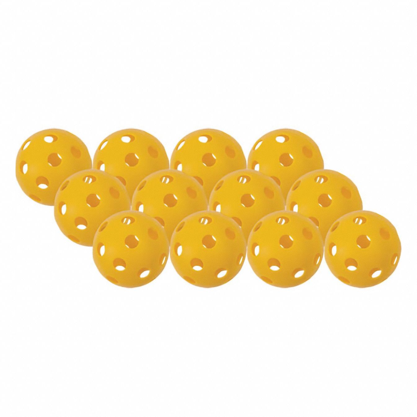 Softball Set: Yellow, 12 in Circumference, Plastic