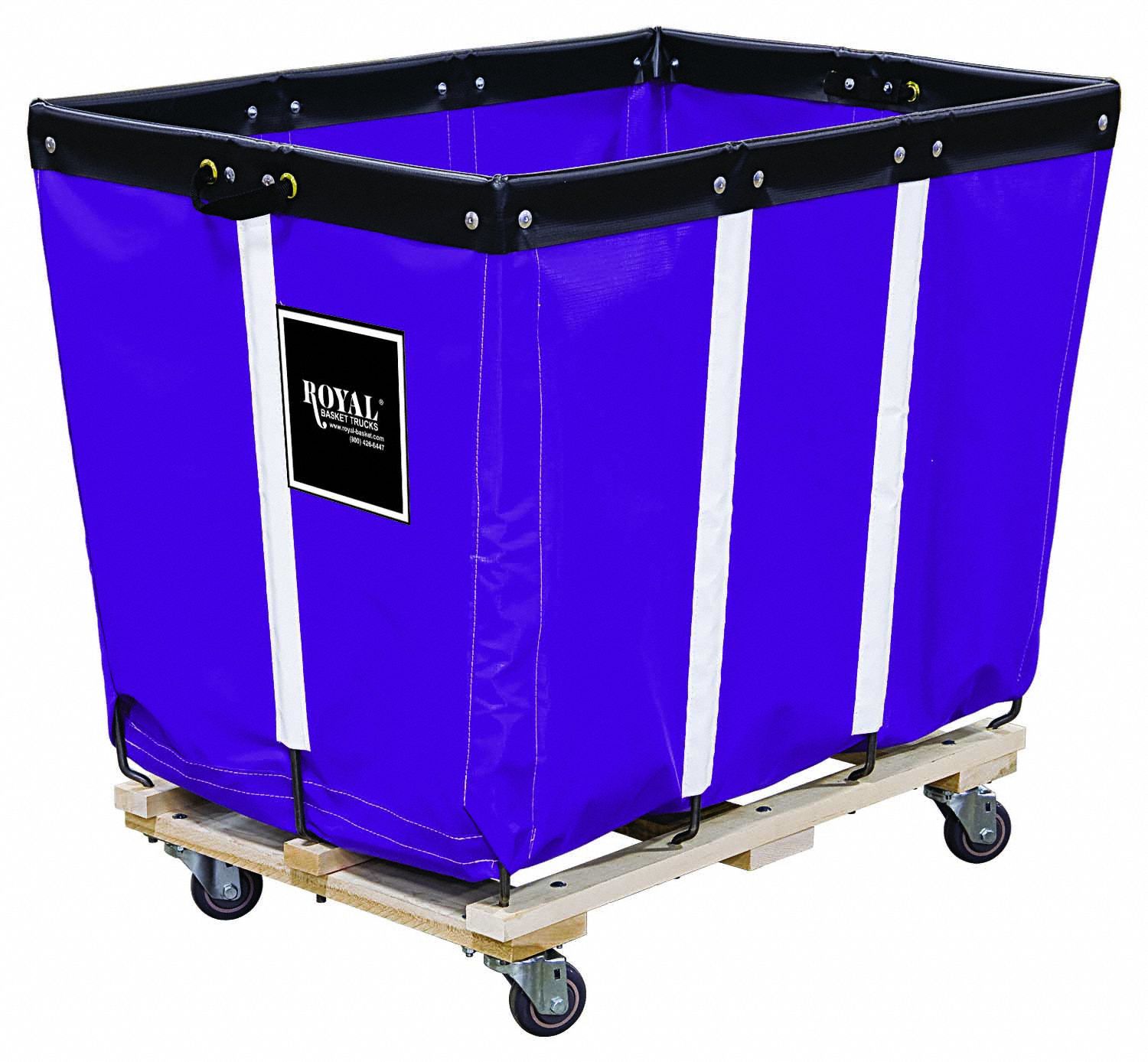Basket Truck: Vinyl Liner, Purple, (2) Rigid/(2) Swivel, Corner, Std Truck, Wood
