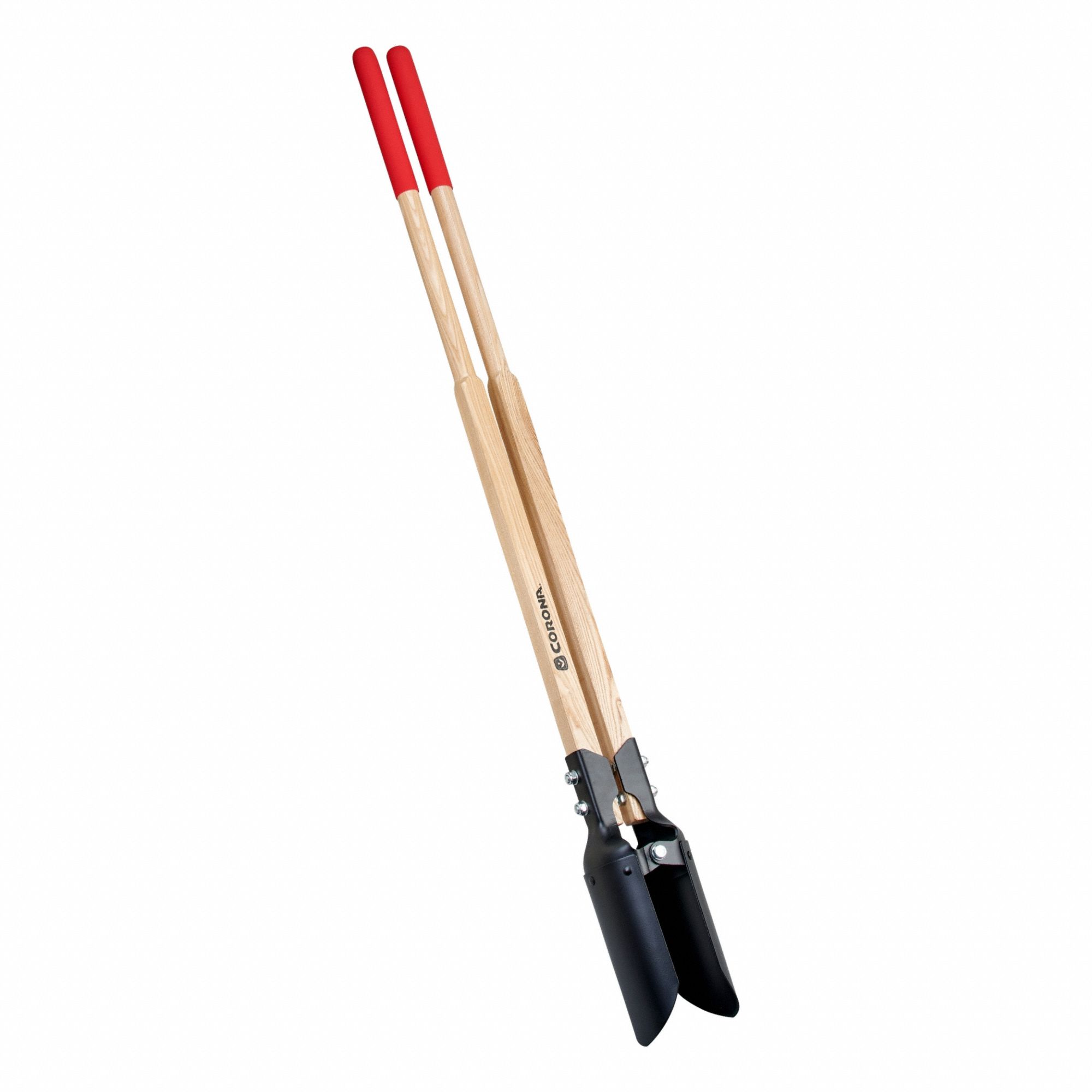 Post Hole Digger: Hardwood Handle Material, 48 in Handle Lg, Straight Handle