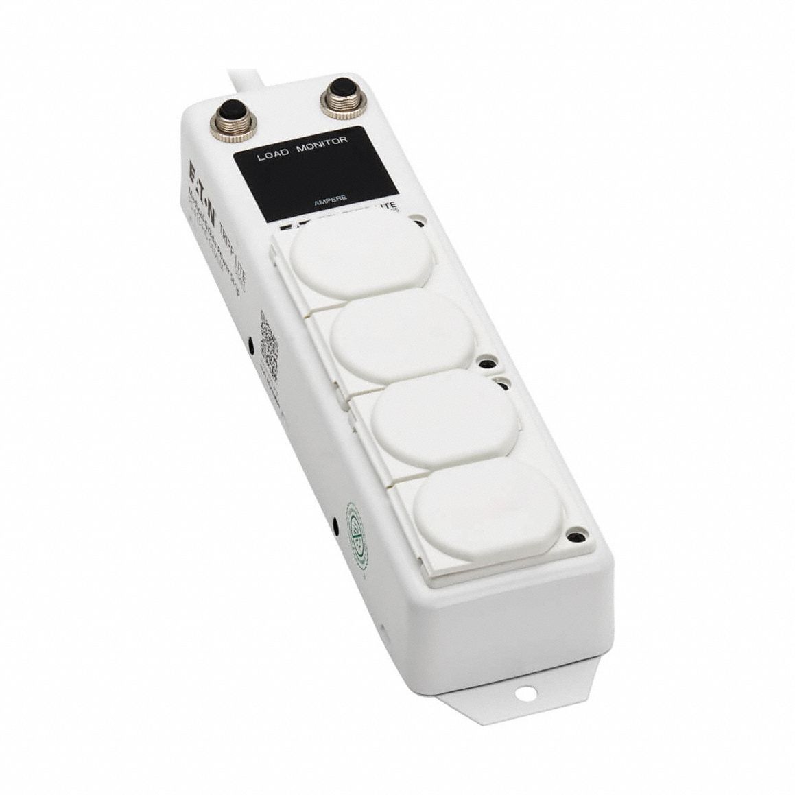 UL 1363A Medical-Grade Power Strip: 4 Outlets, 0.61 m Cord Lg, 15 A Max. Amps, White