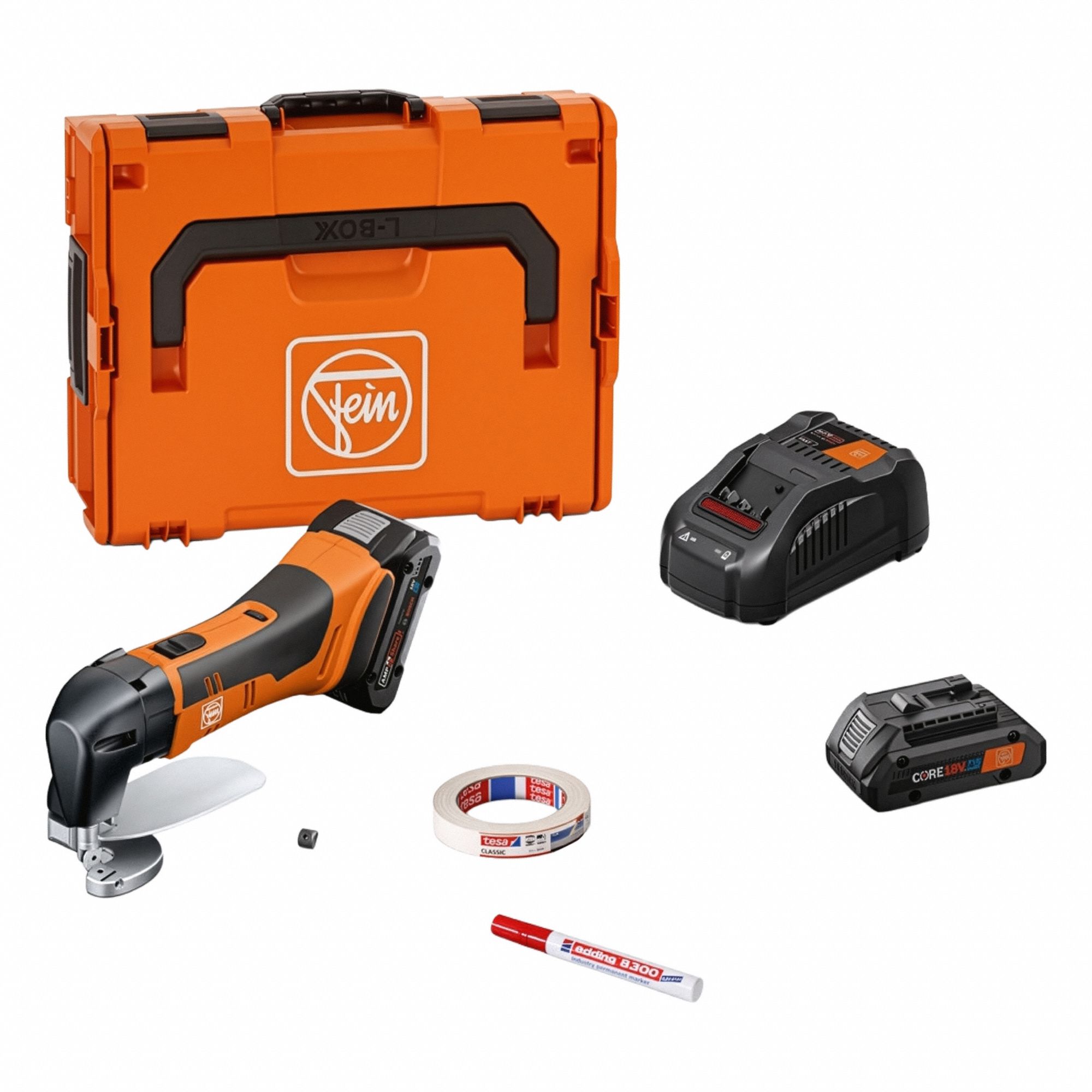 Shear: Sheet Metal, 18V DC, Single Cut Cutting, 16 ga Capacity (Steel), Brushless Motor, ABLS