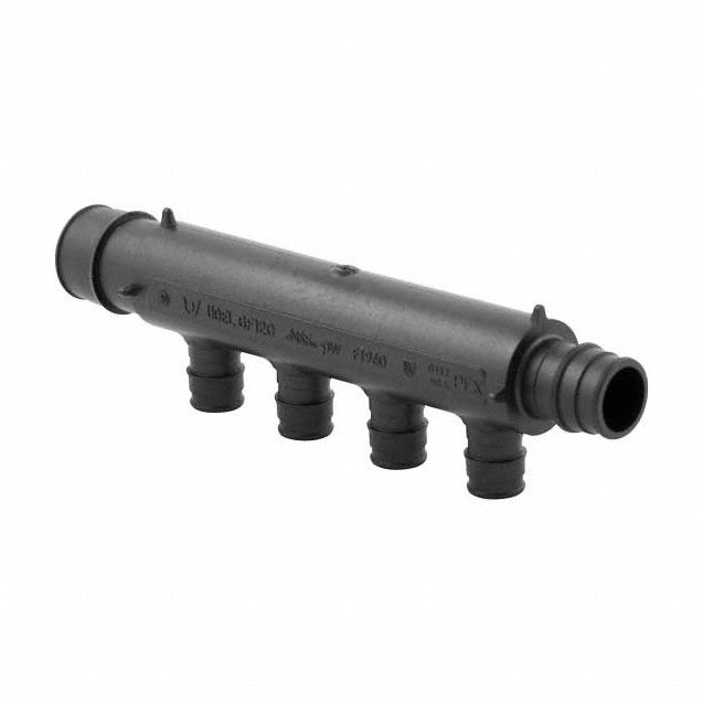 EP Multi-port Tee: Polymer, 1 in, 3/4 in, 1 Inlets, 4 Outlets, 73 psi Max Op Pressure