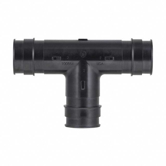 Barbed Tee: 2 in ID x 2 in ID x 2 in ID Size, Barbed x Barbed x Barbed x Barbed, Polymer