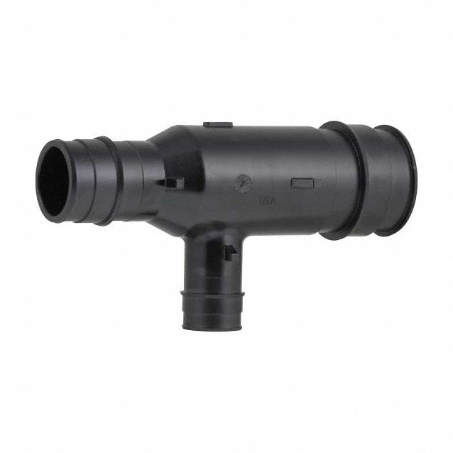 Barbed Tee: 2 in ID x 1 1/2 in ID x 1 1/2 in ID Size, Barbed x Barbed x Barbed x Barbed