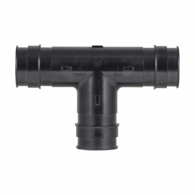 Barbed Tee: 3 in ID x 3 in ID x 3 in ID Size, Barbed x Barbed x Barbed x Barbed, Polymer