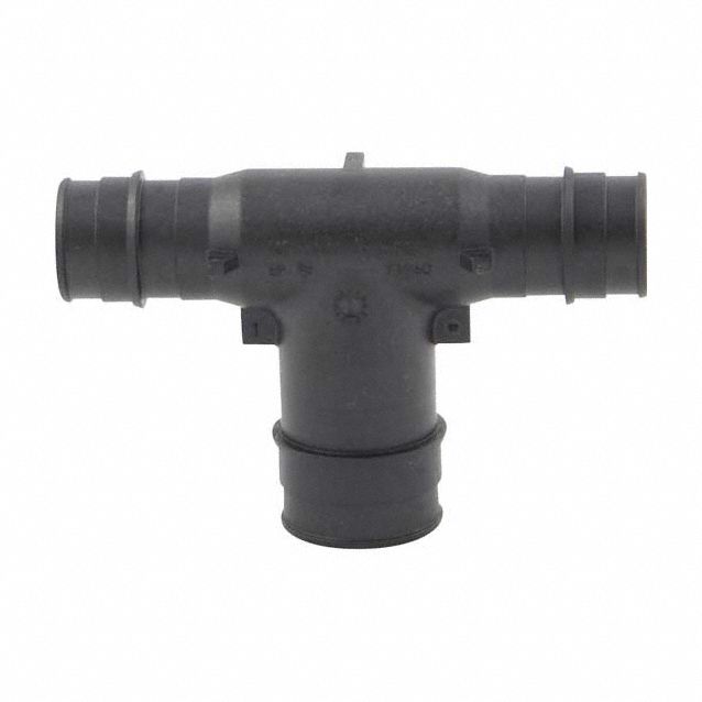 Barbed Tee: 3/4 in ID x 3/4 in ID x 1 in ID Size, Barbed x Barbed x Barbed x Barbed, Polymer