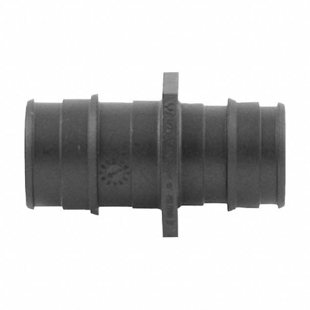 Barbed Fitting Coupling: 3/4 in ID x 3/4 in ID Size, Barbed x Barbed, Polymer, Expansion