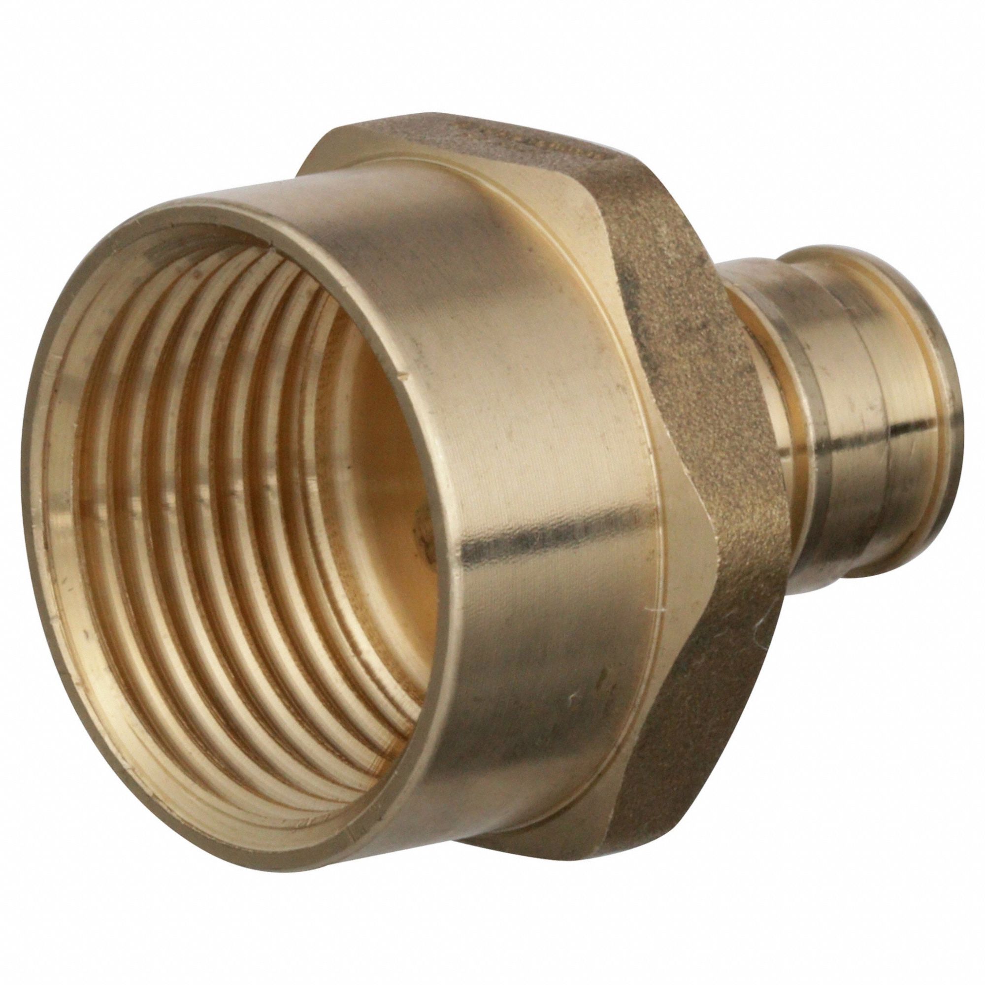Barbed Fitting Adapter: 3/8 in ID x 3/4 in Pipe Size, Barbed, Brass, Expansion