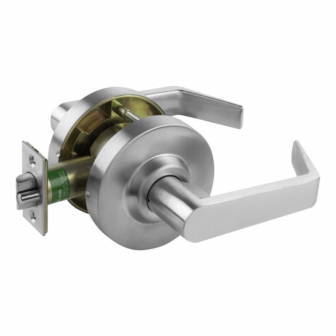 Door Lockset: Classroom Lever Locksets, Chrome, ADA Compliant