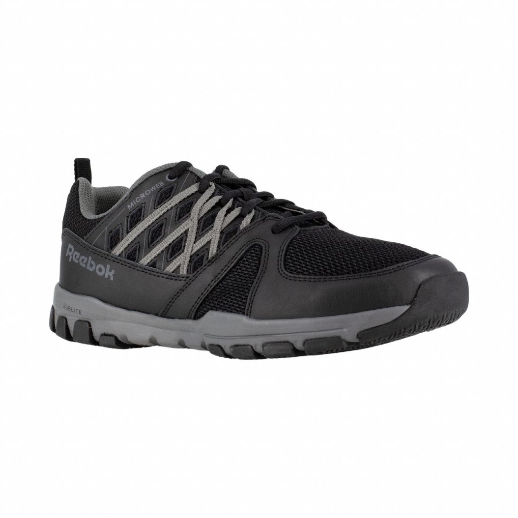 Athletic Shoe: M, 10 1/2 Size, Black/Gray, Athletic Shoe, RB4015
