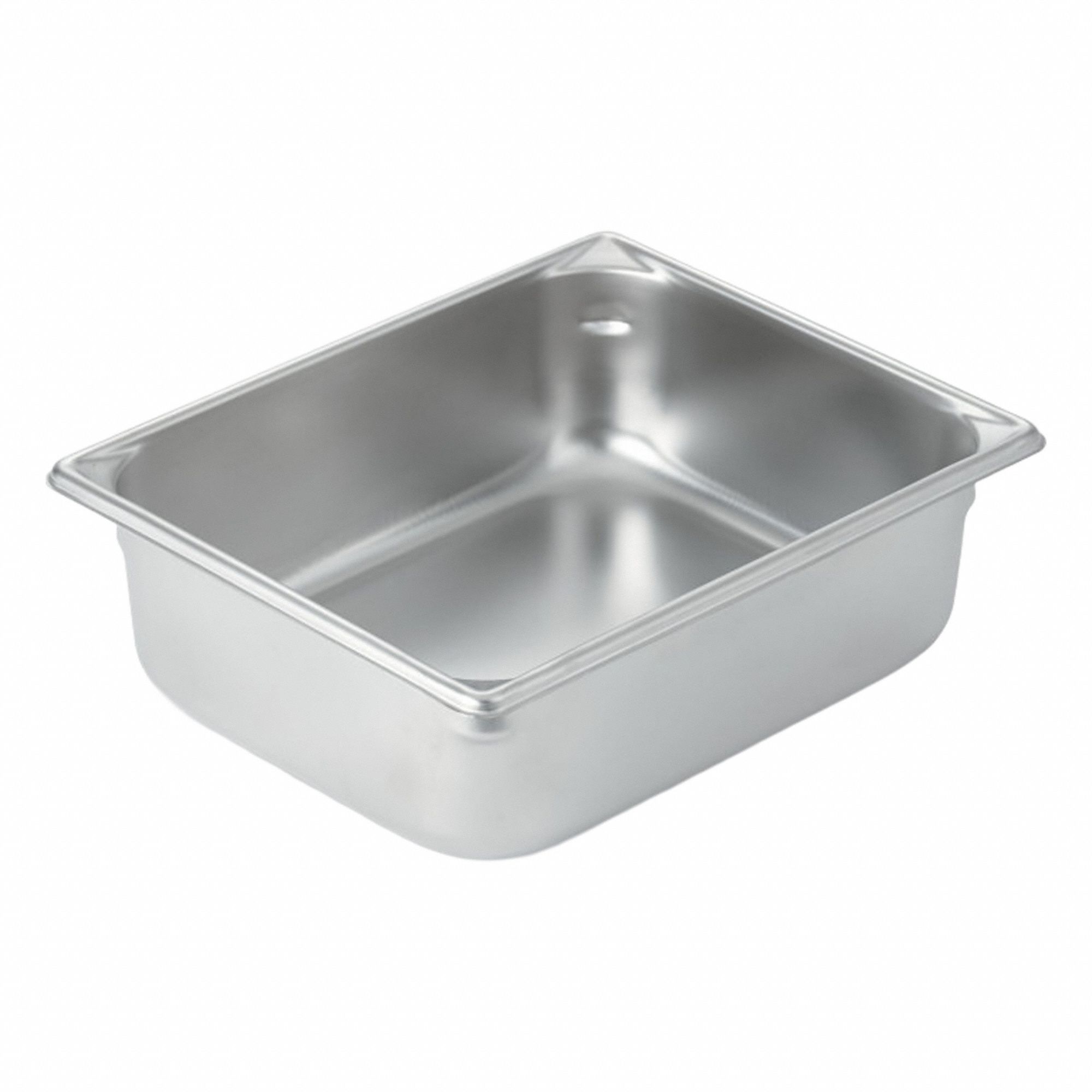 Steam Table Pan: Half Size, Rectangular, 22 ga Gauge, 6.7 qt Capacity, NSF Certified