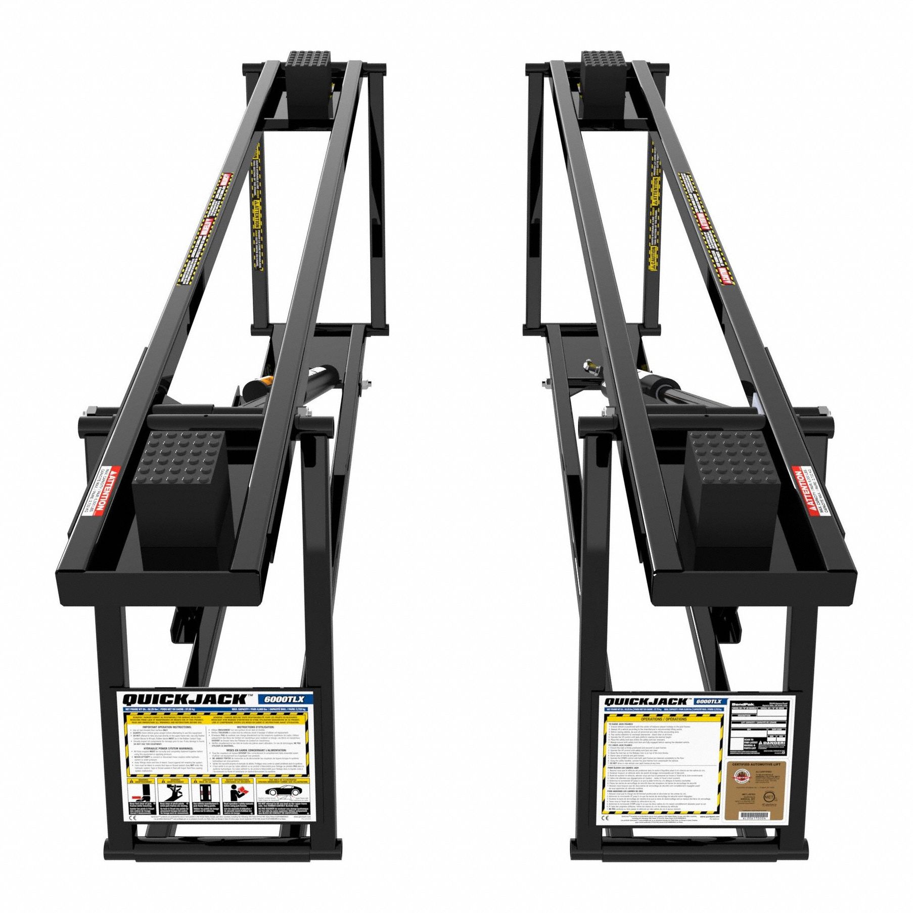 Portable Car Lift: 6, 000 lb Load Capacity, 24 in Max Lift Ht, 3 in Min Lift Ht, 110V, PR