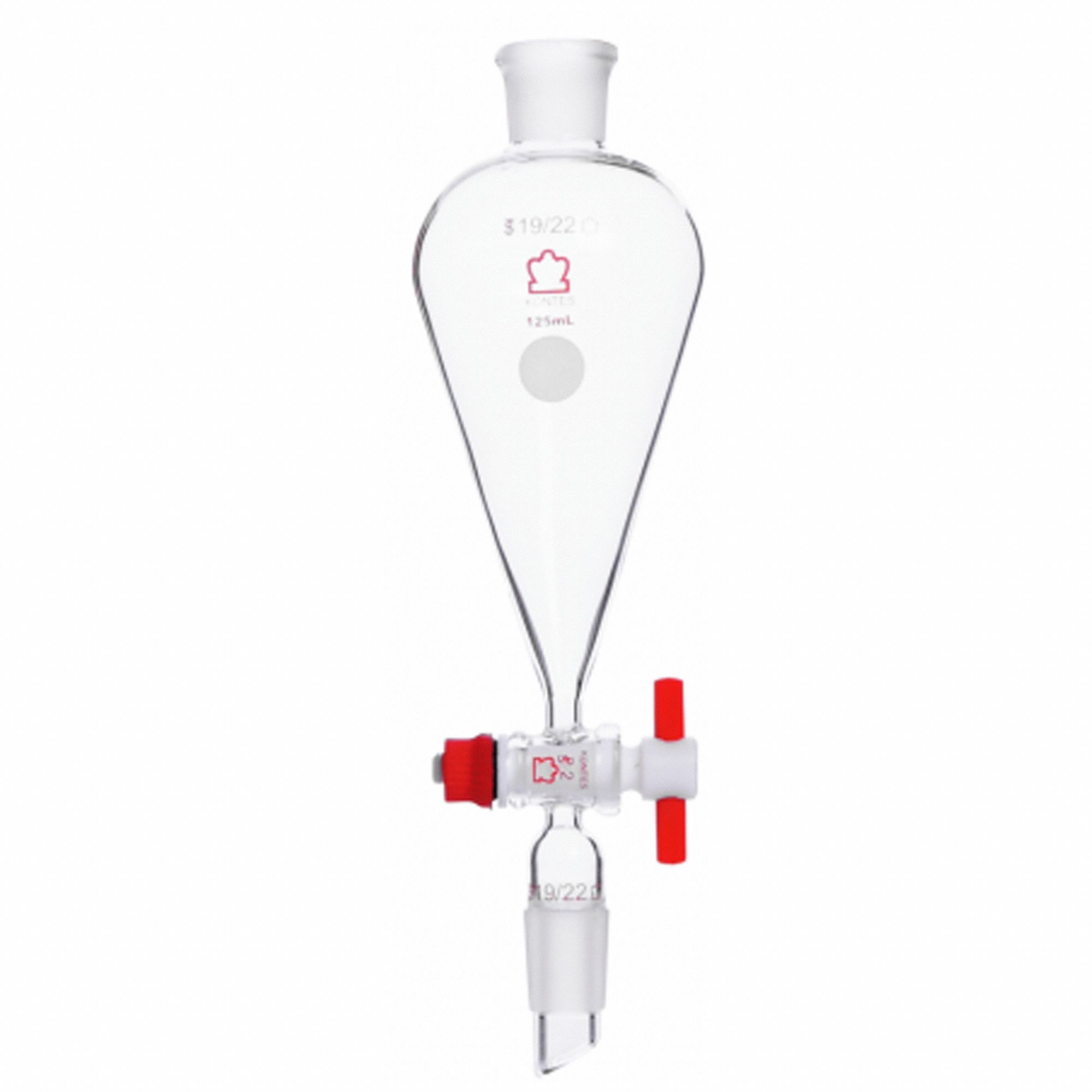 Funnel: Glass, 4.23 fl oz Capacity - oz, 125 mL Capacity - mL, Glass, Borosilicate Glass, Type I